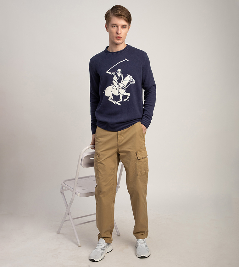 Logo Printed Crew Neck Sweater