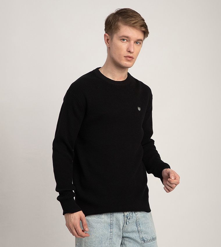 Logo Embroidered Knitted Sweater