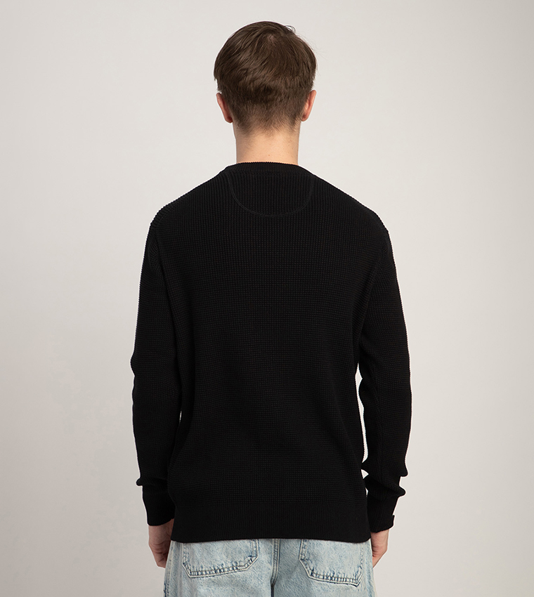 Logo Embroidered Knitted Sweater