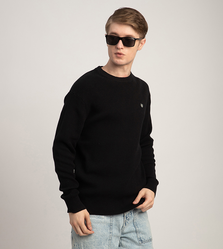 Logo Embroidered Knitted Sweater