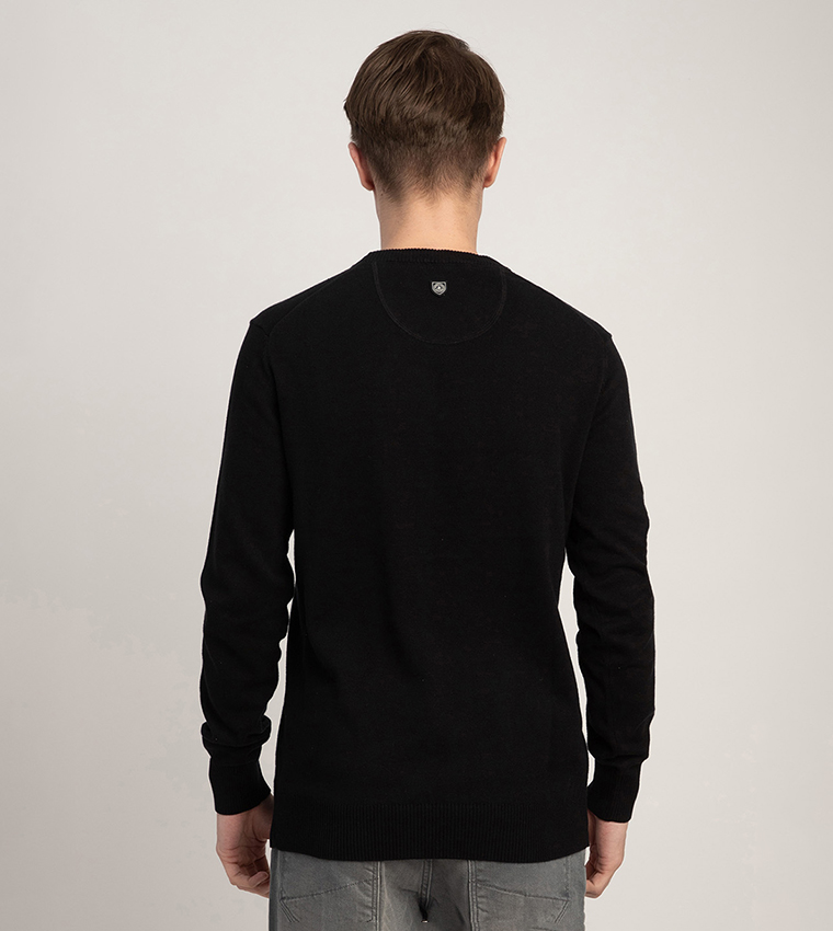 Logo Detail Crew Neck Sweater