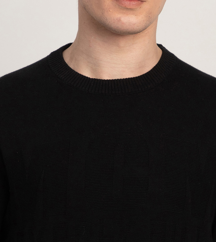 Logo Detail Crew Neck Sweater