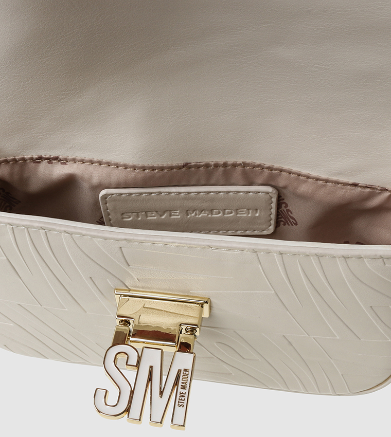 Buy Steve Madden BHANDLE Logo Detailed Crossbody Bag In White ...