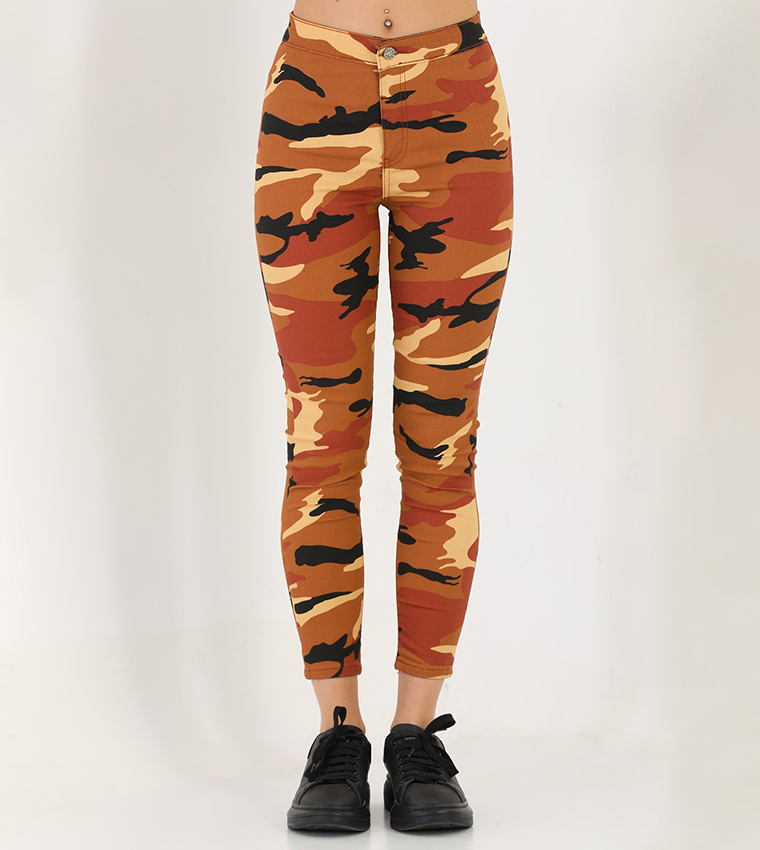 Orange shop camo leggings