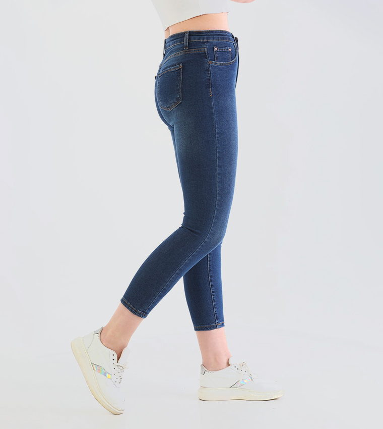  Plus Size High Waist Skinny Fit Jeans