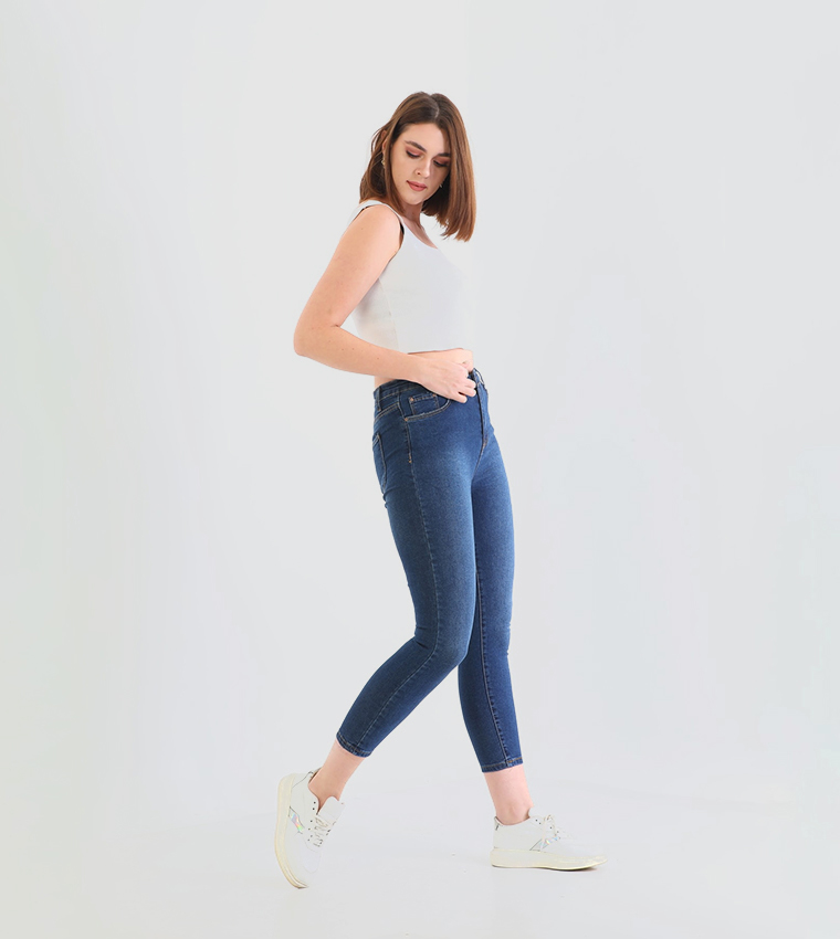  Plus Size High Waist Skinny Fit Jeans