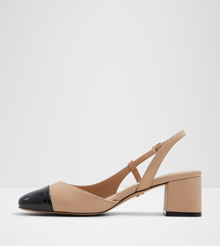 BIALLE Cap Toe Slingback Pumps
