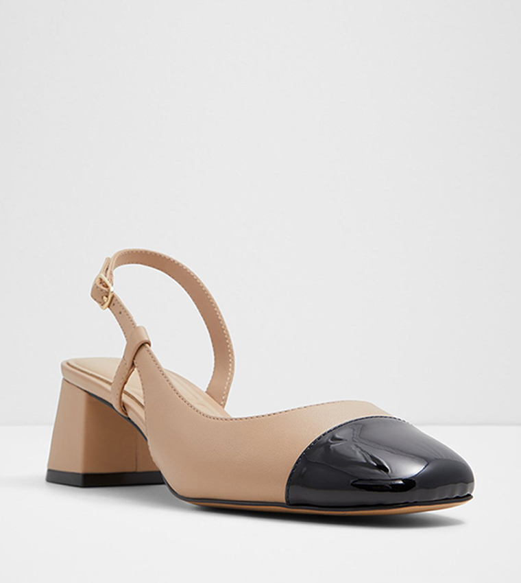 BIALLE Cap Toe Slingback Pumps