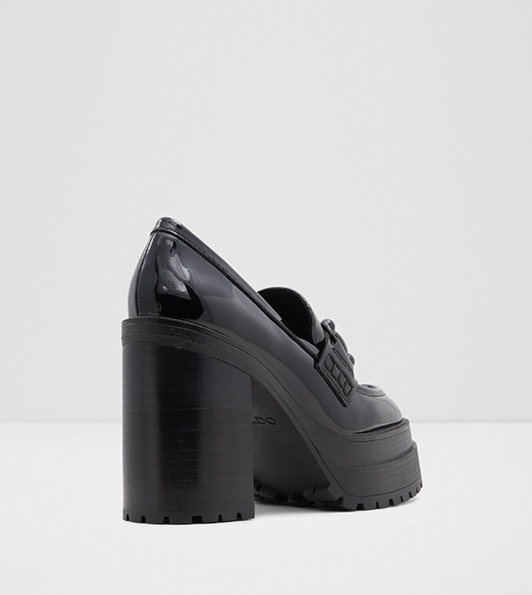 Buy Aldo BIGLEAP Embellished Slip On Heeled Loafers In Black