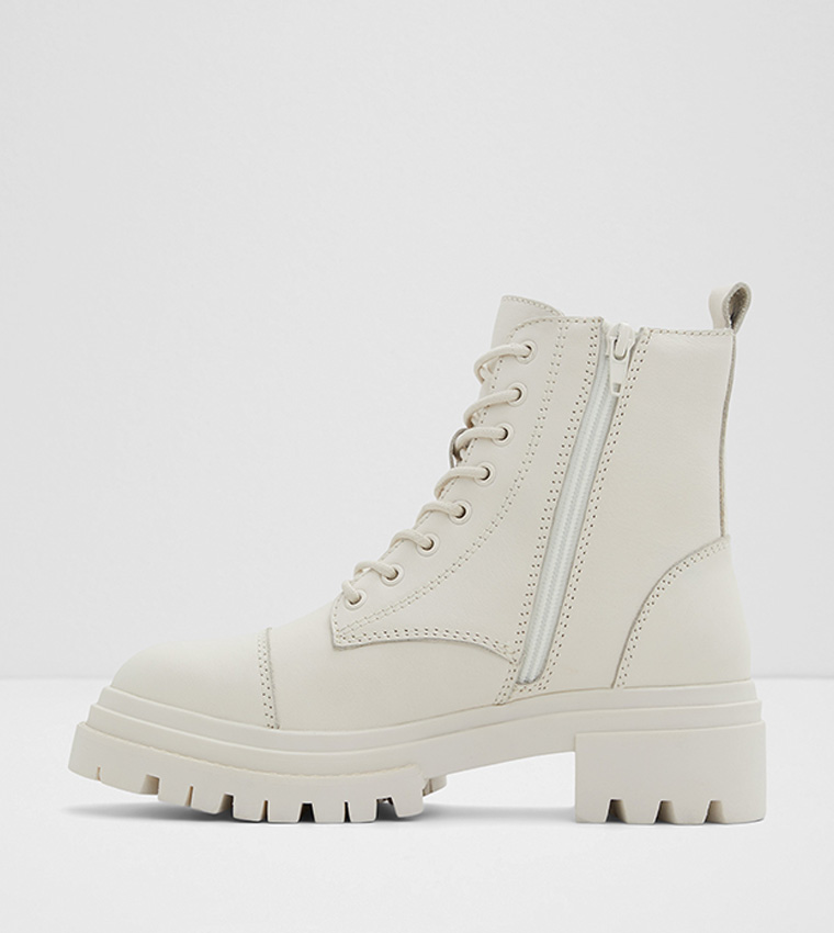 Aldo boots white cheap