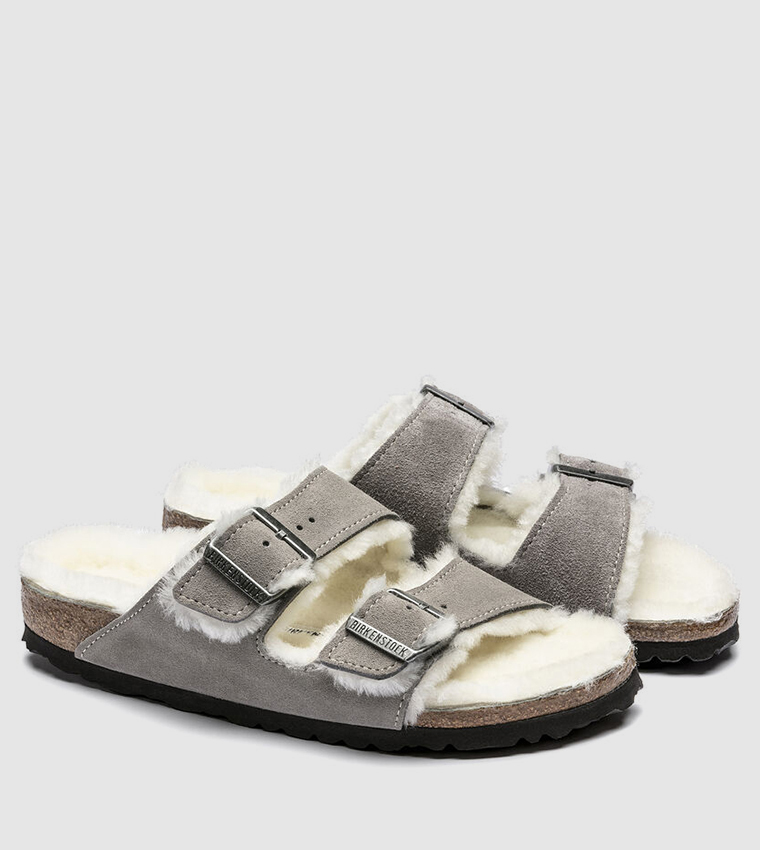 birkenstock shearling slides