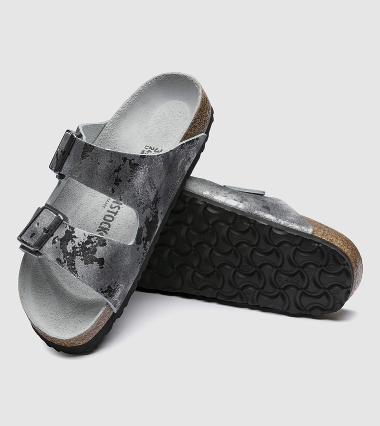 birkenstock vintage metallic gray silver