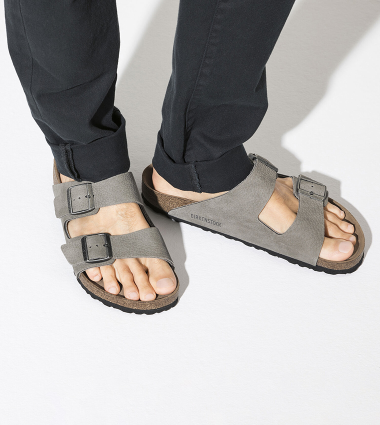 gray birkenstock sandals