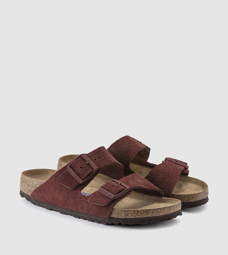 burgundy suede birkenstocks