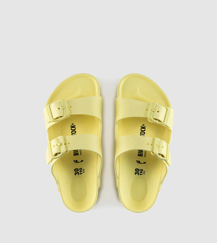 Buy Birkenstock Arizona Round Toe Slides In Yellow 6thStreet UAE