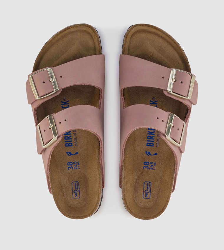 Buy Birkenstock Arizona SFB Nubuck Leather Old Rose In Pink