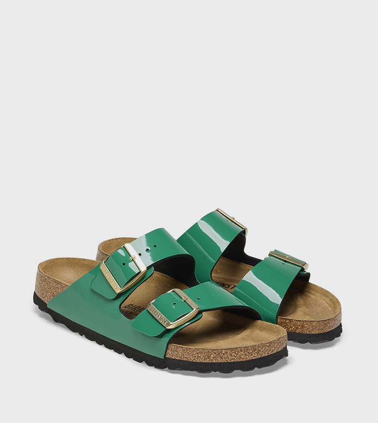 Buy Birkenstock Arizona Birko Flor Patent Digital Green In Green ...