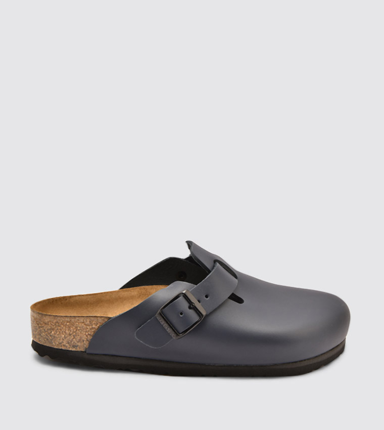birkenstock boston blue leather