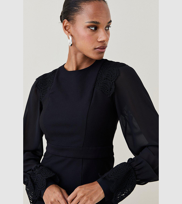 Lace peplum dress karen millen hotsell