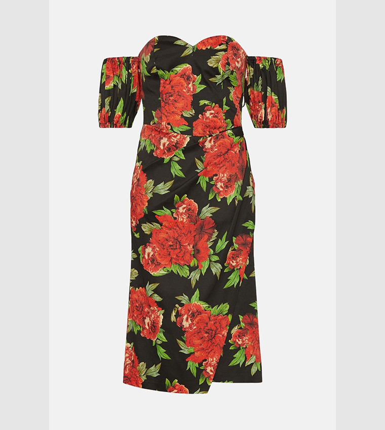 karen millen black and red dress Karen Millen Lace Dress Black Red ref.208747