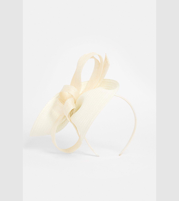 Buy Karen Millen Asymmetric Bow Headband Fascinator In White