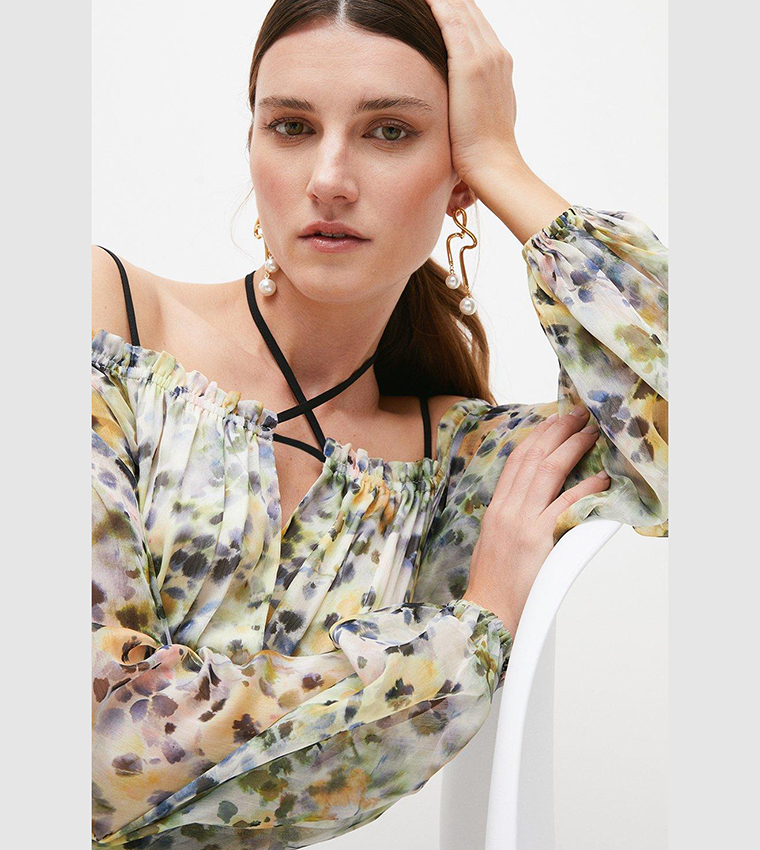 Buy Karen Millen Floral Print Bardot