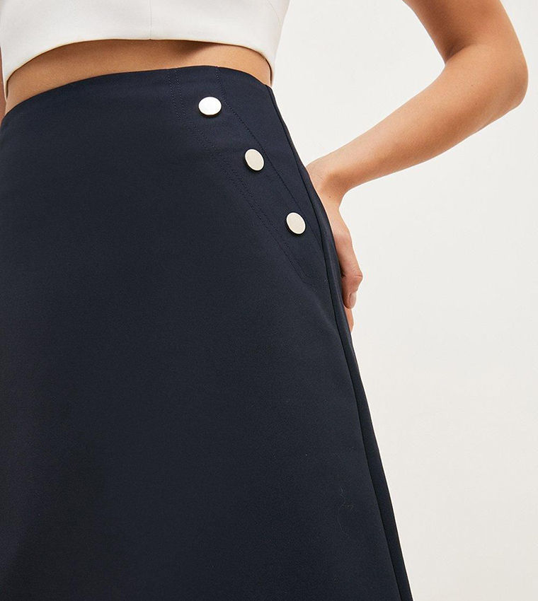 Solid Techno Woven Mini Skirt