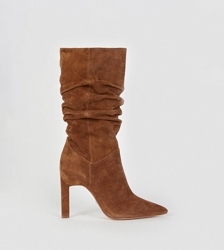 Mid calf sale heeled boots