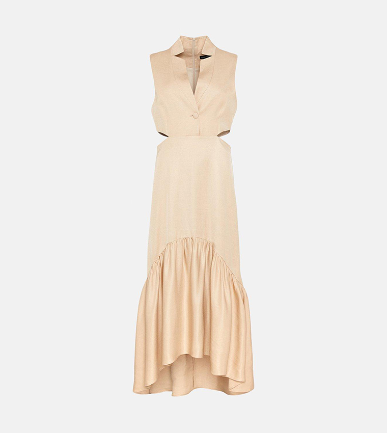 linen cotton square neck dress Square Neck Linen Cotton Midi Dress – Vintage Fairytale Summer Outfit Ivory / XS