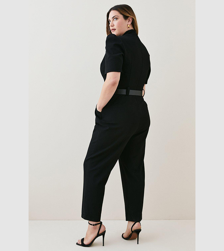 Buy Karen Millen Forever Belted Jumpsuit In Black 6thStreet Qatar