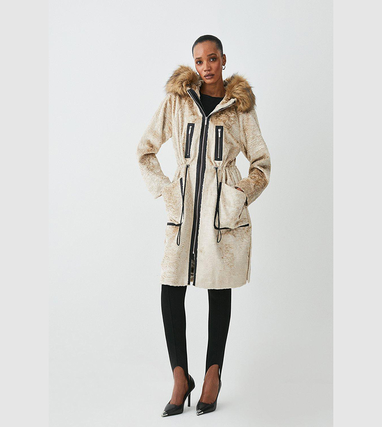 Karen millen parka best sale