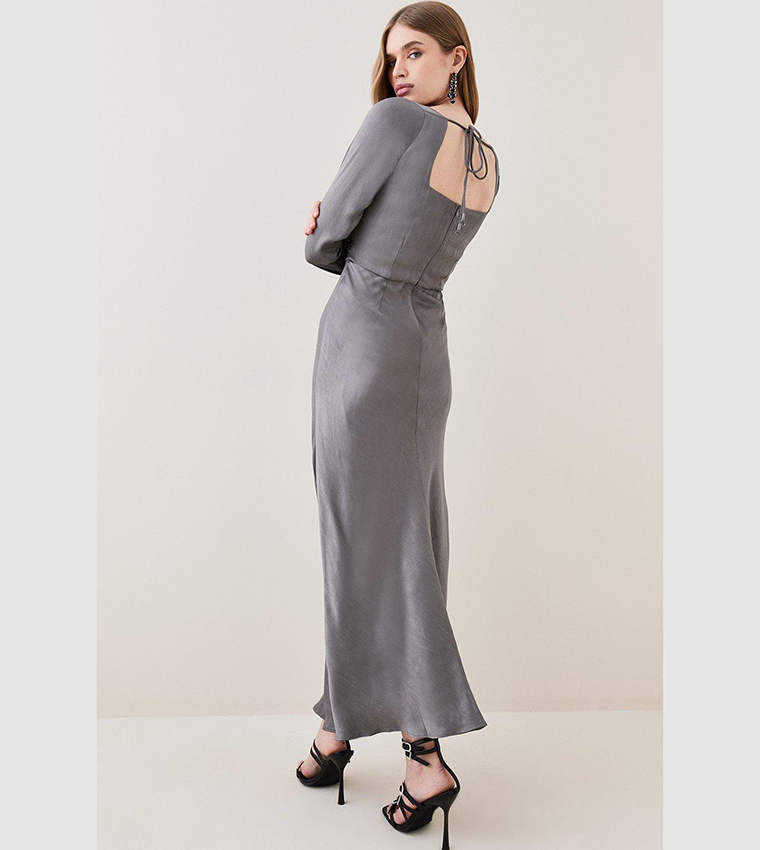 Charcoal clearance satin dress