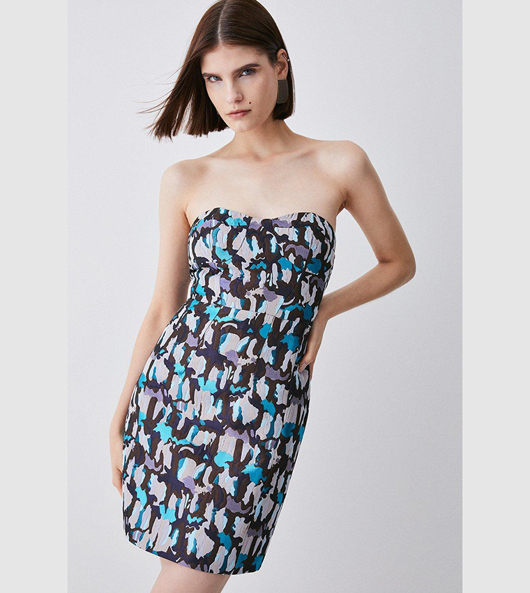 Robe Bustier Noire Karen Millen - Taille 38 - Occasion Très Bon état - Coton - Style Mini