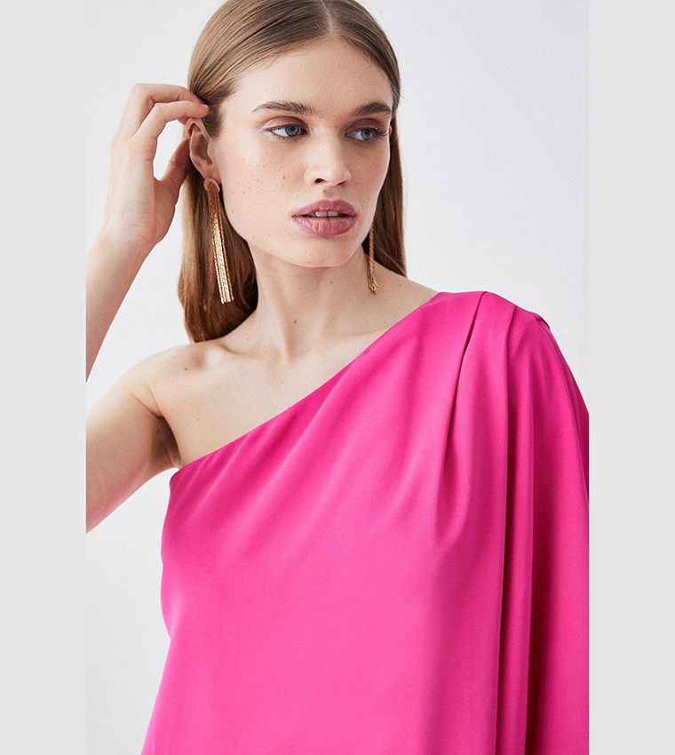 karen millen pink one shoulder dress From wedding guest to rooftop drinks, @whatemwore is ready for every summer plan, #KarenMillen #ALifeWellDressed #OccasionDresses