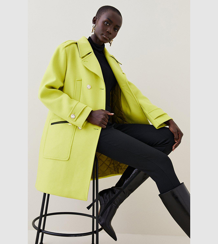 Lime green peacoat best sale