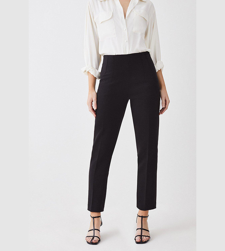 Buy Karen Millen Compact Slim Fit Trousers In Black | 6thStreet UAE