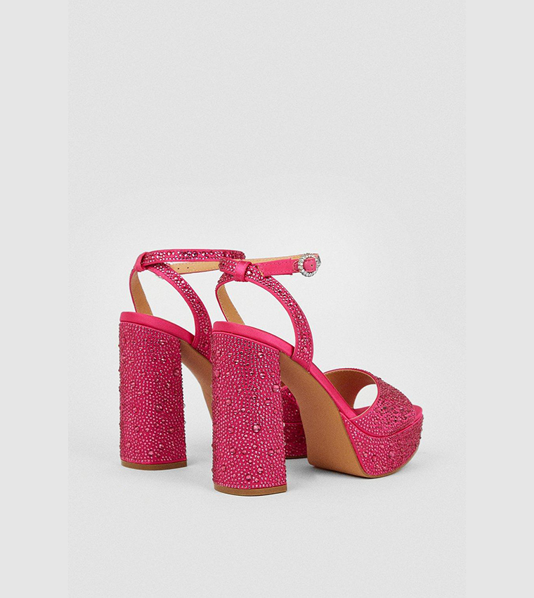 Diamante on sale platform sandals