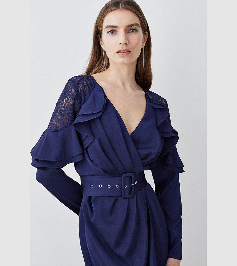 light blue dress chiffon Harper Maxi Dress, in Steel Blue Chiffon, Size: XL | Show Me Your Mumu