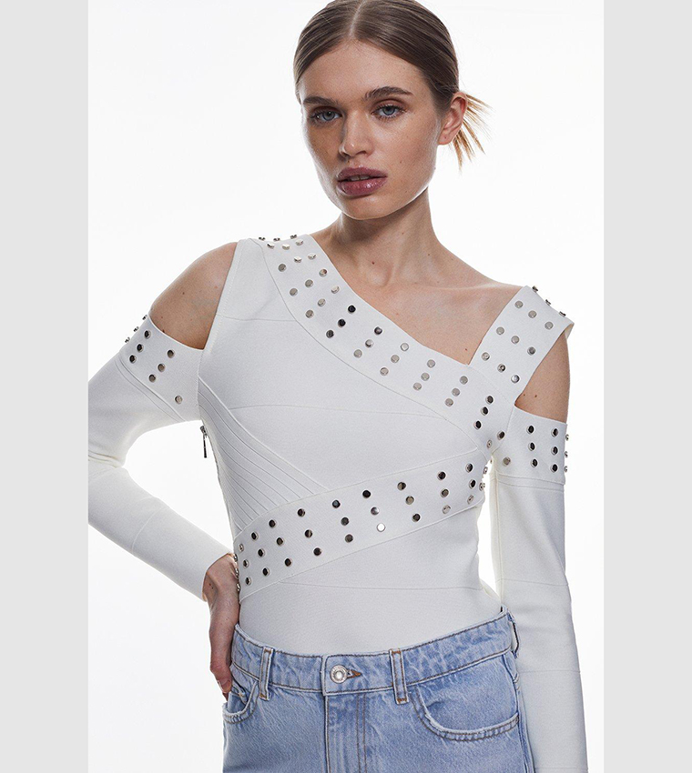 Karen millen cold shoulder top on sale