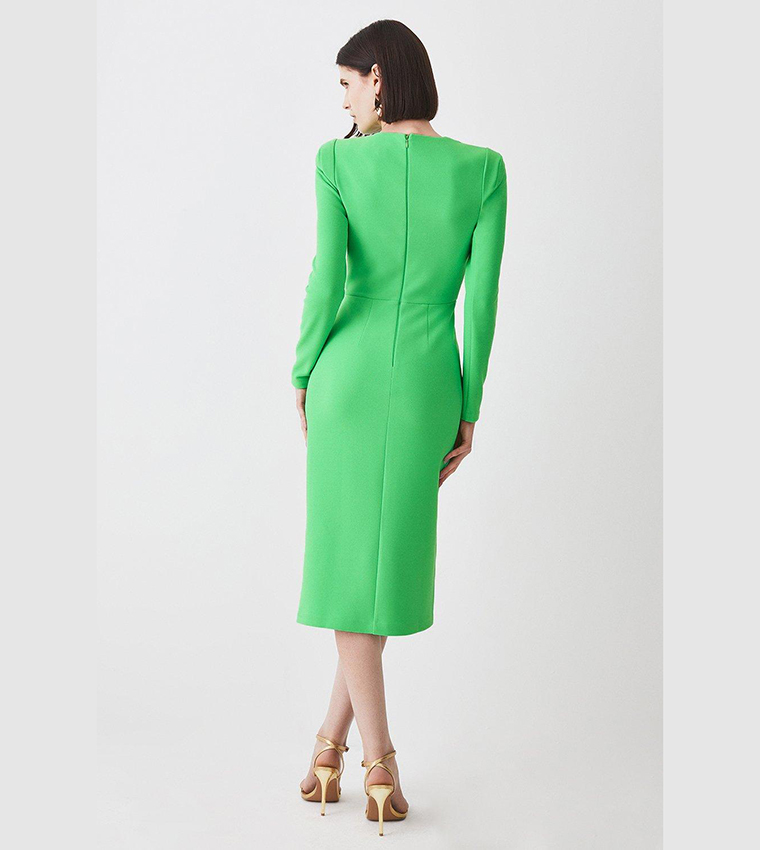 chinese dress ladies Botanical Lace Up Midi Dress