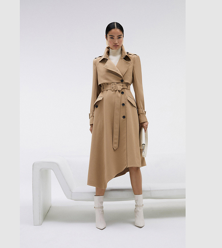 Asymmetric Tailored Maxi Coat