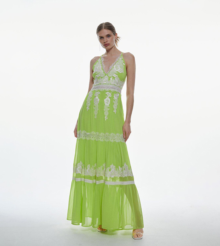 Karen millen lime lace sales dress