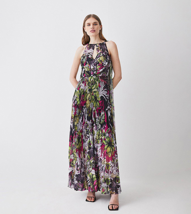 Floral pleated dress karen millen hotsell