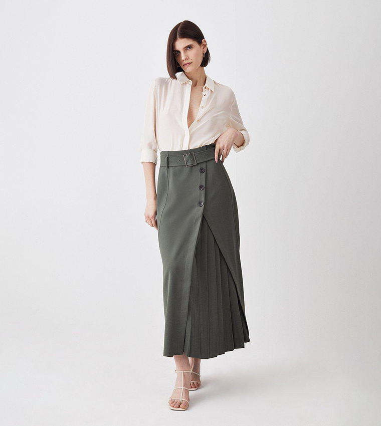 Karen millen midi biker on sale skirt