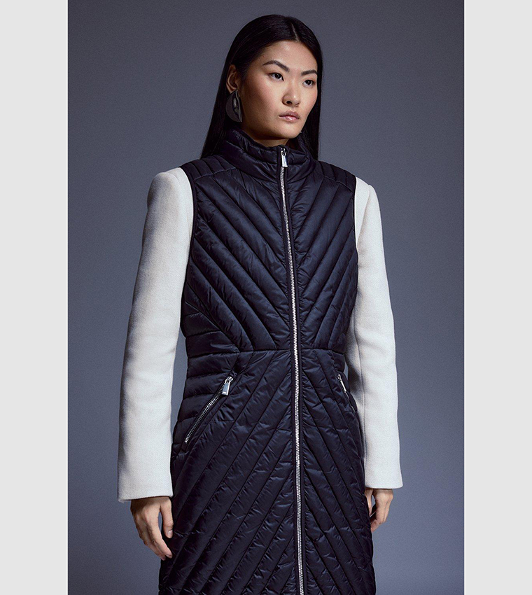 Chemise Rayée Bleue Karen Millen Avec Gilet - Taille 10 - Occasion Très Bon état