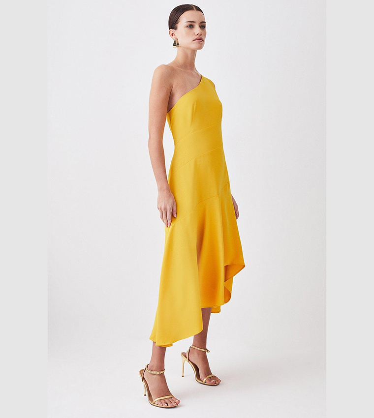 Buy Karen Millen Petite One Shoulder Soft Tailored High Low