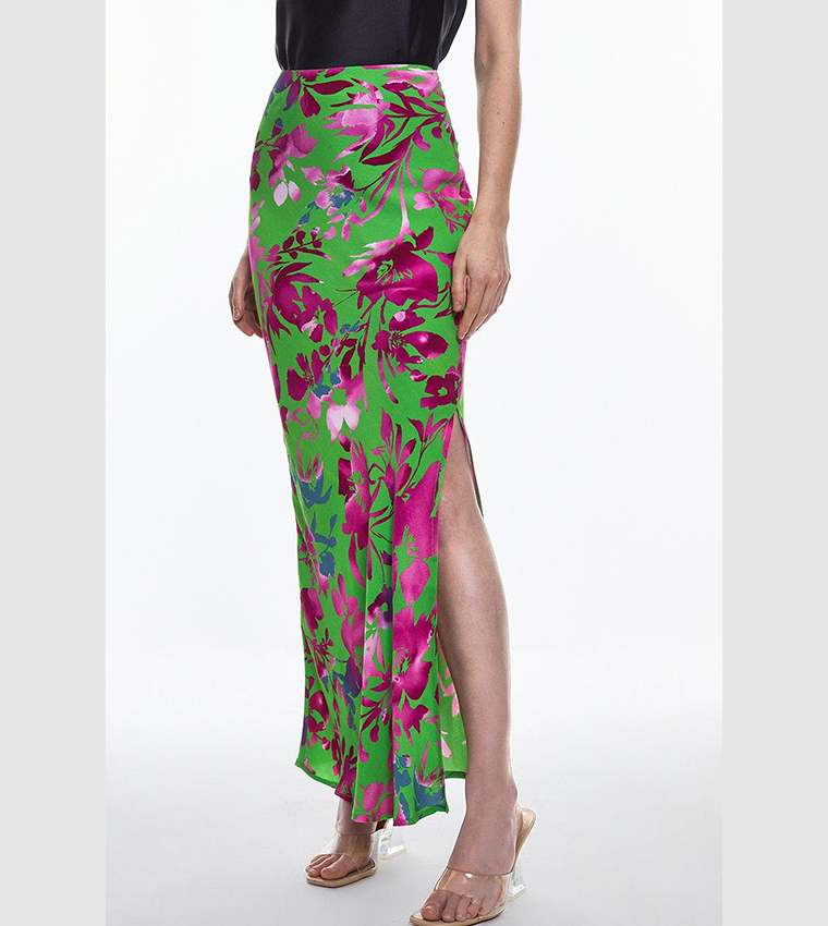 Floral Bias Slip Skirt: Effortlessly Flattering and Stylish