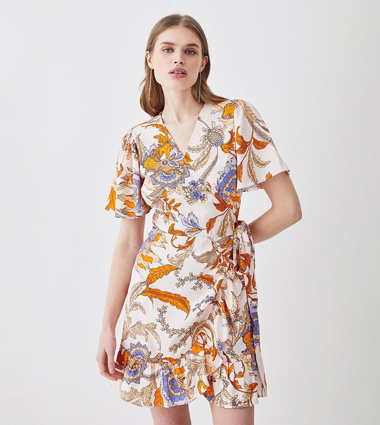 Batik wrap dress online