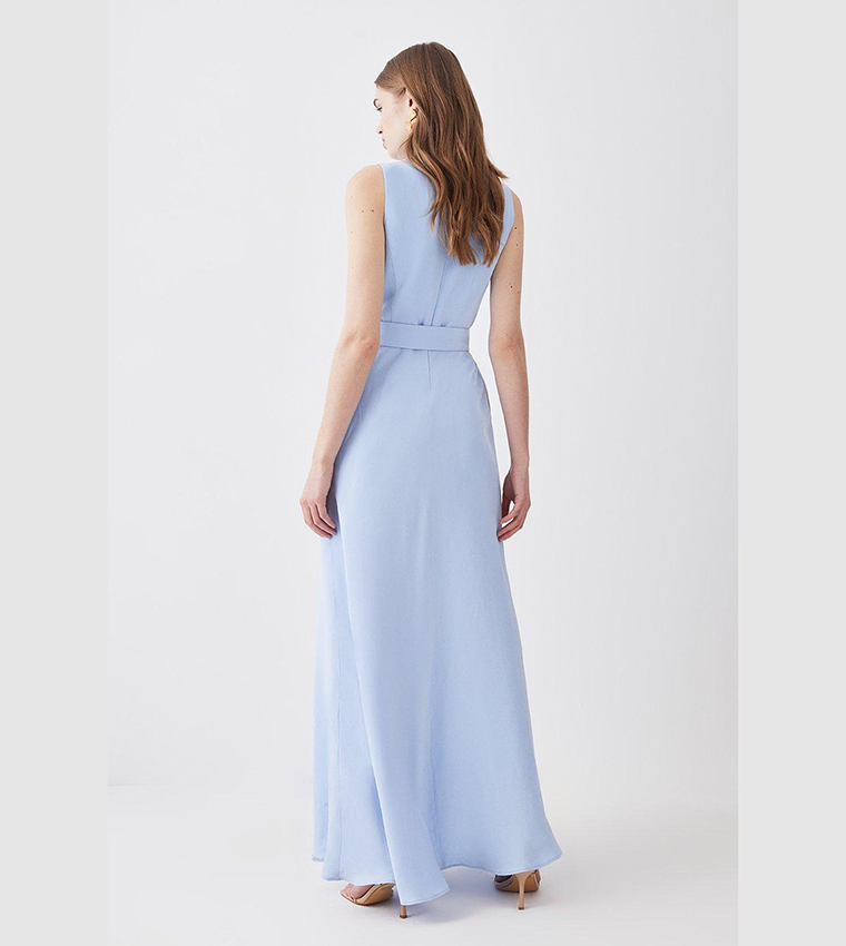 princess polly baby blue dress Karen Millen DL210 Pale Blue Cocktail Dress Size 4 NWT