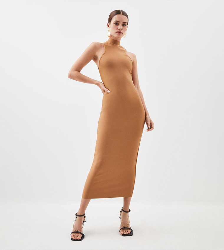 Bandage Figure Form Knit Midaxi Dress